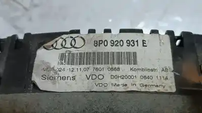 Pezzo di ricambio per auto di seconda mano pannello degli strumenti per audi a3 (8p1) 2.0 tdi 16v riferimenti oem iam 8p0920900fx