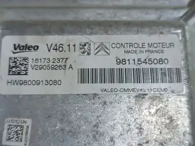 Peça sobressalente para automóvel em segunda mão centralina de motor uce por citroen c3 collection referências oem iam 9811545080