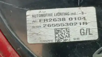 Peça sobressalente para automóvel em segunda mão farolim traseiro esquerdo por renault clio iv zen referências oem iam 