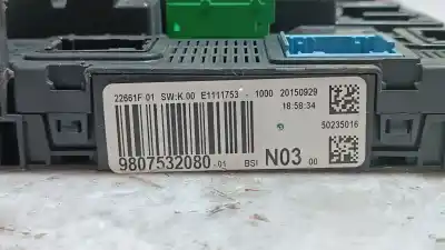 Second-hand car spare part fuse box unit for peugeot 208 allure oem iam references 9807532080