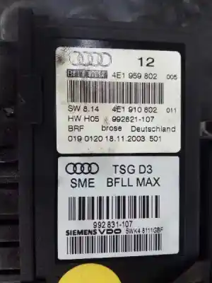 Автозапчасти б/у мотор стекла переднего правого за audi a8 (4e2) 4.0 tdi quattro ссылки oem iam 4e1959802