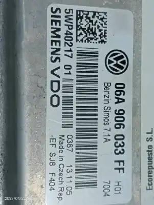 Second-hand car spare part ecu engine control for seat leon (1p1) 1.6 oem iam references 06a906033ff  5wp40217