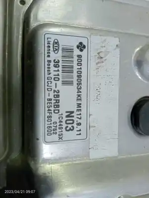 Second-hand car spare part ecu engine control for kia ceed tech 99 cv / 73 kw oem iam references 391102brbd  
