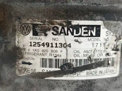 Pezzo di ricambio per auto di seconda mano compressore aria condizionata per skoda superb ii ranchera familiar (3t5) 2.0 tdi 16v riferimenti oem iam 1k0820808f  