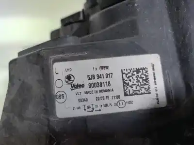 Second-hand car spare part left headlight for skoda rapid active oem iam references 5jb941017  90038118