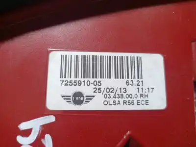 Автозапчасти б/у правый задний фонарь за mini mini (r56) one ссылки oem iam 725591005  03438000rh