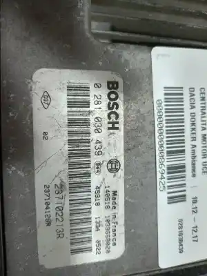 Автозапчастина б/у ебу контролер двигуна для dacia dokker ambiance посилання на oem iam 0281030439
