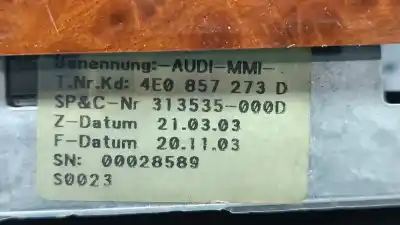 Автозапчасти б/у многофункциональный дисплей за audi a8 (4e2) 4.0 tdi quattro ссылки oem iam   
