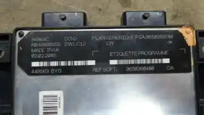 Peça sobressalente para automóvel em segunda mão centralina de motor uce por citroen berlingo 1.9 d x familiar referências oem iam 9650360480  449563byg