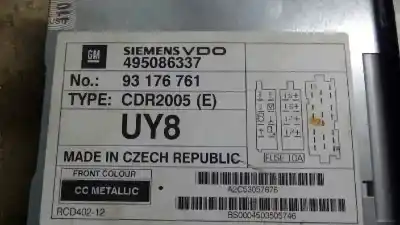 Peça sobressalente para automóvel em segunda mão sistema de áudio / rádio cd por opel corsa d 1.3 dth referências oem iam 495086337  93176761