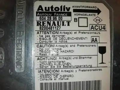 Recambio de automóvil de segunda mano de centralita airbag para renault megane ii berlina 3p 1.9 dci d referencias oem iam 8200481127  