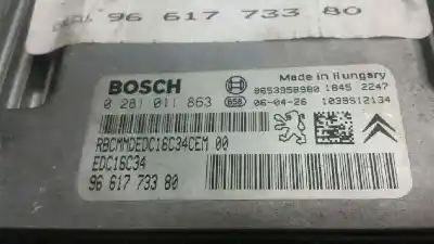 İkinci el araba yedek parçası ecu motor kontrol cihazi için citroen c4 berlina collection oem iam referansları 0281011863 9653968980 9661773380