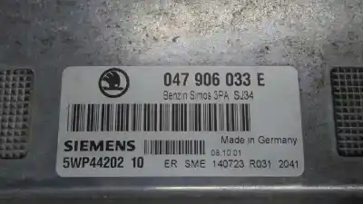 Автозапчасти б/у блок управления двигателем за skoda fabia (6y2/6y3) 1.4 ссылки oem iam 5wp4420210  047906033e Автозапчасти б/у блок управления двигателем за skoda fabia (6y2/6y3) 1.4 ссылки oem iam 5wp4420210  047906033e