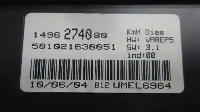 Second-hand car spare part dashboard for citroen c8 2.0 hdi x oem iam references 1496274080  501021630051