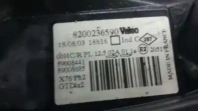Автозапчастина б/у ліва фара для renault kangoo (f/kc0) authentique посилання на oem iam 8200236590  