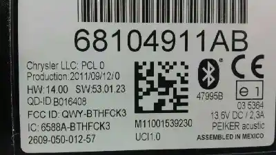 Peça sobressalente para automóvel em segunda mão módulo eletrônico por chrysler jeep compass limited plus 4x2 referências oem iam 68104911ab  