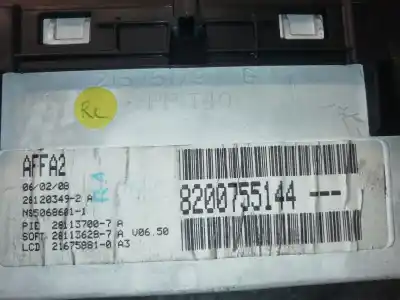 Second-hand car spare part multifunction display for renault kangoo authentique oem iam references 8200755144  