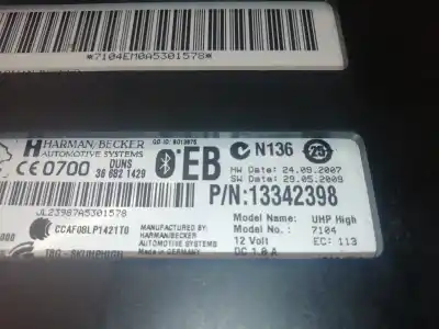 Peça sobressalente para automóvel em segunda mão módulo eletrônico por opel astra j lim. cosmo referências oem iam 13342398  