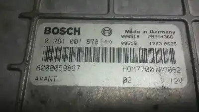 Автозапчастина б/у ебу контролер двигуна для renault clio ii fase i (b/cbo) * посилання на oem iam 0281001878 hom7700109062 8200059887