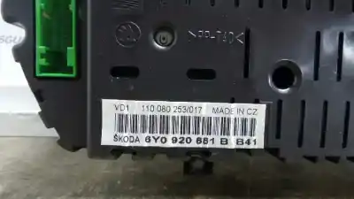 Pièce détachée automobile d'occasion compteur de vitesse tableau de bord pour skoda fabia (6y2/6y3) comfort références oem iam 6y0920881b  110080253