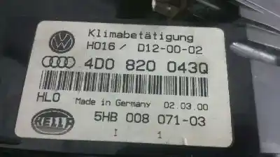 Peça sobressalente para automóvel em segunda mão comando de sofagem (chauffage / ar condicionado) por audi a8 (d2) 3.7 quattro referências oem iam 4d0820043q  5hb008071