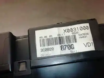 Pezzo di ricambio per auto di seconda mano pannello degli strumenti per volkswagen passat berlina (3c2) advance riferimenti oem iam   