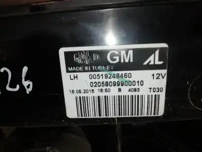 Second-hand car spare part left tailgate light for opel combo d expression l1h1 oem iam references 519248460  