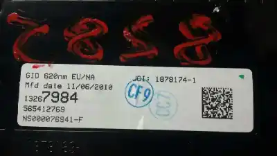 Second-hand car spare part multifunction display for opel astra j lim. cosmo oem iam references 13267984  565412769