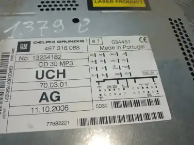 Pezzo di ricambio per auto di seconda mano impianto audio / radio cd per opel corsa d catch me riferimenti oem iam 497316088  497316088