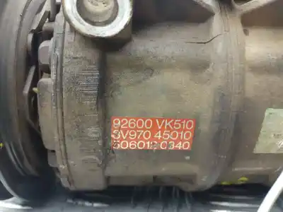 Second-hand car spare part air conditioning compressor for nissan pick-up (d22) td doble cabina rally raid 4x4 oem iam references 92600vk510  