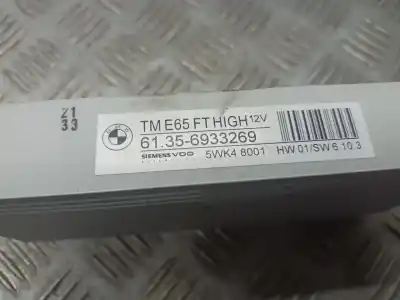 Peça sobressalente para automóvel em segunda mão módulo eletrônico por bmw serie 7 (e65/e66) 740d referências oem iam 61356933269  