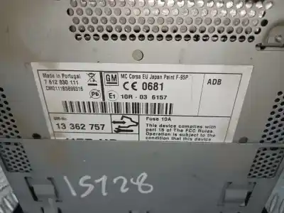 Second-hand car spare part gps navigation system for opel corsa d color edition oem iam references 13362757  