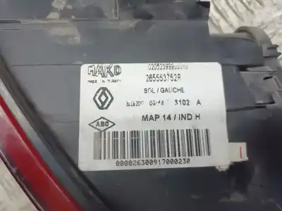 Second-hand car spare part left tailgate light for renault clio iv authentique oem iam references 265553752r  
