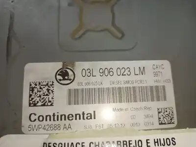 Second-hand car spare part ecu engine control for skoda rapid active oem iam references 03l906023lm  