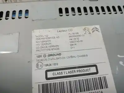 Peça sobressalente para automóvel em segunda mão sistema de áudio / rádio cd por citroen c4 lim. collection referências oem iam 9805593680  