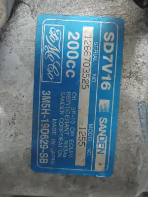 Peça sobressalente para automóvel em segunda mão compressor de ar condicionado a/a a/c por ford focus c-max (cap) ambiente (d) referências oem iam 3m5h19d629sb  