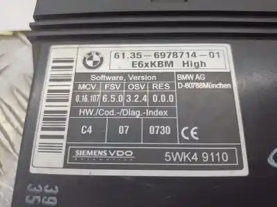 Second-hand car spare part electronic module for bmw serie 5 touring (e61) 520d oem iam references 6135697871401  