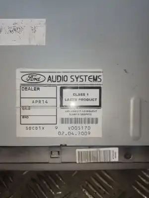 Second-hand car spare part audio system / radio cd for ford kuga (cbv) titanium oem iam references 8v4t18c939  