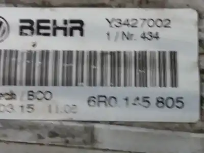 Peça sobressalente para automóvel em segunda mão intercooler por skoda spaceback (5h) 1.6 tdi referências oem iam 6r0145805  