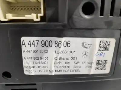 Pezzo di ricambio per auto di seconda mano pannello degli strumenti per mercedes-benz vito mixto (447) 2.1 cdi cat riferimenti oem iam a4479008606  
