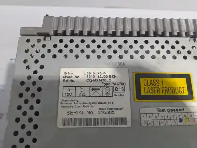 Second-hand car spare part audio system / radio cd for suzuki swift berlina (mz) 1.3 16v cat oem iam references 3910162j0  