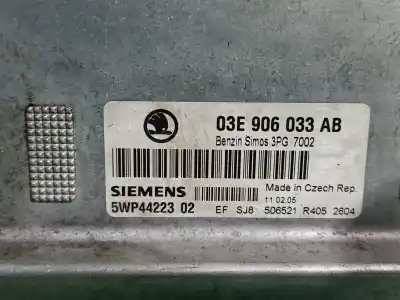 Автозапчасти б/у блок управления двигателем за skoda fabia (6y2/6y3) 1.2 12v ссылки oem iam 03e906033  