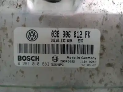 Автозапчастина б/у ебу контролер двигуна для seat toledo (1m2) 1.9 tdi посилання на oem iam 038906012fk  