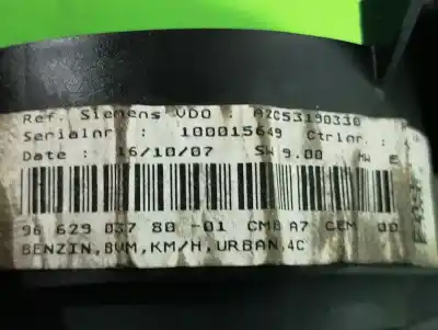 Peça sobressalente para automóvel em segunda mão quadrante por peugeot 207 1.4 referências oem iam 9662903780  