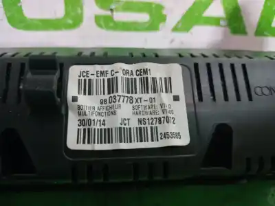 Second-hand car spare part multifunction display for citroen c3 exclusive oem iam references 98037778xt  