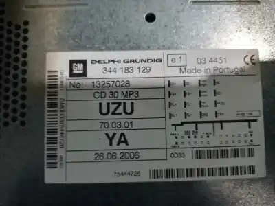 Автозапчастина б/у аудіо система / радіо cd для opel corsa d 1.3 16v cdti посилання на oem iam 13257028  