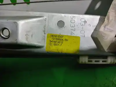 Second-hand car spare part rear right window regulator for opel corsa d 1.3 16v cdti oem iam references 13188504  