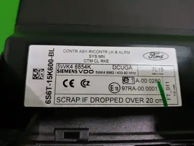 Second-hand car spare part electronic module for ford fiesta (cbk) ambiente oem iam references 6s6t15k600  