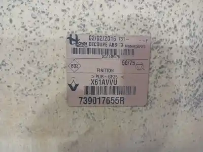 Автозапчастина б/у інтер'єрний дах для renault kangoo profesional посилання на oem iam 739017655r  