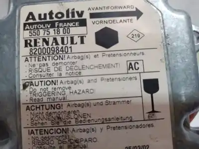 Автозапчастина б/у блок управління подушками безпеки для renault kangoo (f/kc0) alize посилання на oem iam 8200098401   Автозапчастина б/у блок управління подушками безпеки для renault kangoo (f/kc0) alize посилання на oem iam 8200098401